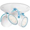 Philips Lighting DYNA Blue LED Spot Light Lamp, Blu, 3 faretti, 370 unità