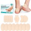 Promifun Moleskin Kit Promifun Blister Bende per Piedi - Cerotti per vesciche, calli, 16 fogli di 4 forme, beige