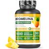Vitastrong. Bromelina Forte Drenante Vitastrong, Integratore Bromelina 5000 GDU, Vegana, Qualità Premium, 90 Compresse, Formula Complex con Centella Asiatica, Tarassaco e Meliloto, Bromelain Senza Glutine, OGM