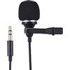 Plyisty Microfono Mini Lavalier, Microfono Omnidirezionale a Clip on Oro in Oro da 3,5 mm, Ideale per lo Streaming, Vlog, Intervista e Altro Ancora