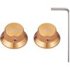 Dopro Set di viti universali da 1/4 di pollice in metallo per chitarra e basso, manopole in alluminio per potenziometro per Strat/Ibanez/Yamaha/LP Les Paul 1V1T Gold