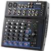 Gemini Sound GEM-08USB - Audio Mixer Analogico Compatto a 8 Canali con 2 Canali MIC, 3 Bande EQ, Riproduzione USB da Dispositivi USB e Streaming Bluetooth