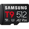Samsung Scheda di Memoria MicroSD T9, 512 GB, Scheda di Memoria per Uso Professionale, Per Droni, Action Cam e Fotocamere a 360°, Fino a 200 MB/s in Lettura e 130 MB/s in Scrittura, MB-MH512T