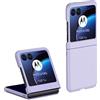RankOne Custodia per Telefono per Motorola Moto Razr 40 Ultra (6.9 Inches), Case Rigida in Silicone per PC Anti Caduta e Antigraffio - Viola chiaro