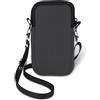 Pwsap 2 Strati Custodia in Neoprene per Smartphone, Universali Astuccio Portacellulare a Sacchetto, 7 Impermeabile Borsa Verticale Custodia per Telefono iPhone 15 16 17 Samsung,Cerniera/Tracolla, Grigio