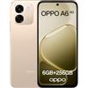 OPPO A6 4G Android Smartphone, 6+256GB, Display Ultra Luminoso 6.75 120Hz, Fotocamera Ultra-Chiara 50MP, Batteria 6550mAh, Ricarica Flash SUPERVOOC 45W, Snapdragon 685, IP69, Aurora Gold