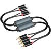 eppfun AV100C Isolatore Acustico ad Anello di Messa a Terra per Sistema Audio Auto/Stereo Domestico, Isolamento del Circuito di Messa a Terra, Filtro Acustico con Cavi Audio RCA