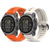 CHULN 2 Pezzis Silicone Cinturino per Coros Apex 4 42mm/Pace 4/Pace 3/Pace Pro/Apex 2 Pro/Apex Pro/Apex 42mm/Apex 46mm, 22mm Regolabile Sportiva Cinturino di Ricambio per Smartwatch.