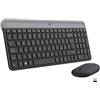 Logitech MK470 Kit mouse e tastiera wireless per Windows, Ricevitore USB Unifying 2,4 GHz, ‎Ultrasottile, Compatto, Silenzioso, Batteria Lunga Durata, PC/Laptop, Layout Italiano QWERTY - ‎Nero