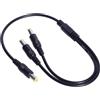 Pjeghbvop Cavo splitter elettrico, 1 maschio a 2 maschi, 5,5 x 2,5 mm, cavo di prolunga di alimentazione per vari dispositivi elettronici, distributore di corrente a Y