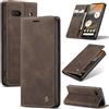 Azororo Cover per Google Pixel 6A 5G, Premium PU Pelle Custodia, Magnetica Carta Fessura Portafoglio Case, Flip Cavalletto Custodia per Google Pixel 6A - Caffè