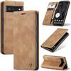 Azororo Cover per Google Pixel 6 5G, Premium PU Pelle Custodia, Magnetica Carta Fessura Portafoglio Case, Flip Cavalletto Custodia per Google Pixel 6 - Marrone