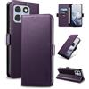 Yunubeyii Cover Libro per Moto Edge 70 Fusion,Viola | Blocco RFID,Luxury PU Pelle,Portafoglio,Card Holder,Magnetic Phone Custodia,Kickstand,Protettiva,Antiurto