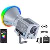 NEEWER Luce di Riempimento per Video Portatile LED RGB da 60W, Controllo APP/2,4G/Pannello, 18 Scene 8700Lux/1m 2700-6500K CRI97+ Illuminazione Continua COB Dimmerabile per Video e Streaming, HS60C