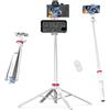 ULANZI MT-44B Asta per selfie Doppio Slot per smartphone & mirrorless 150 cm, Treppiedi per cellulare Quad Base 415 g, Cavalletto macchina fotografica, Carico 1.5kg, Compatibile con iPhone/Samsung
