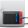 Afterplug Custodia Adesiva 2 Tasche per Disco Fisso per Laptop, Porta Oggetti Adesivo Riutilizzabile per SSD Esterno Portatile, HDD, Mouse Sottile e Cavi (Piccola - Compatibile con SSD)