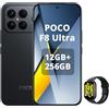 XIAOMI POCO F8 Ultra Smartphone 12+256GB, Snapdragon 8 Elite Gen 5, 6.85 120Hz AMOLED Display, Hypercharge 100W Charging and 50W Wireless, Charger Not Included, Black, anche Smart Watch
