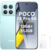 XIAOMI POCO F8 Pro-Smartphone da 12 + 512 GB,tripla fotocamera da 50 MP con OIS, schermo AMOLED da 6,59 120 Hz,Snapdragon 8 Elite,Hypercharge 100 W,blu,Con caricatore da 120 W