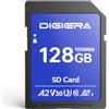 DIGIERA Scheda di Memoria SDXC UHS-I CS100 da 128 GB - Fino a 100 MB/s, C10, U3, V30, 4K UHD, per Computer, Fotocamere Digitali, Dispositivi Home Theatre, Navigatori Auto (Confezione da 1)