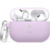 elago Cover in Silicone con Portachiavi per AirPods Pro 2 | Custodia Protettiva, LED Visibile, Supporta la Ricarica Wireless (Lavanda)