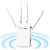 NEWFAST Ripetitore WiFi Potente per Casa, Extender WiFi Potente 2.4GHz N300 Amplificatore Wi-Fi con 4 Antenne ad Alto Guadagno, Porta LAN, Supporta 4 Modalità, WPS Funzione