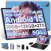 SUAAT 2026 Android 15 Tablet 10,1 Pollici, Gemini AI, Widevine L1, Octa Core, 8000mAh, 30 GB RAM + 128 GB ROM + 2 TB, 8 MP + 5 MP, Bluetooth 5.0, Tablet PC Include Mouse, Tastiera e Custodia