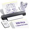TATTMUSE Stampante Stencil Tattoo con 100 Fogli di Carta Transfer, Termica | Stencil Tatuaggi Machine per Artisti e Principianti, Bluetooth Compatibile con Smartphone & Tablet