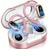 Rolosar Cuffie Bluetooth, senza fili, Bluetooth 5.4, per sport, bassi profondi, 50 ore di autonomia, auricolari in-ear con 4 microfoni ENC con cancellazione del rumore, impermeabili, indicatore LED
