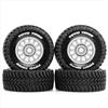 ULIIK 4 ruote in gomma RC 68 x 27 mm mozzo esagonale 12 mm RC pezzi di ricambio per 1/14 1/16 ARRMA Mojave LC Racing MJX 14211 HBX JJRC camion a corsa corta auto RC (bianco)