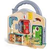 Hape Activity Board Multicolore | Gioco educativo 3-6 Anni | Busy Board in Legno con Porte, Serrature e Chiusure | Senza batterie
