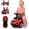 sun baby Macchinina bambino 1 anno, macchinina cavalcabile bambino, auto per bambini, aiuto per imparare a camminare con suoni, Volante con clacson (Rosso)