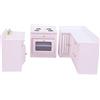 Hidyliu Casa delle Bambole in Legno Mobili da Cucina Integrali Casa in Miniatura Carina Artigianale per Ragazze Rosa (Combinazione di mobili da cucina)