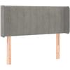 vidaXL Testiera con orecchie Grigio chiaro 83x16x78/88 cm Velluto