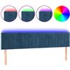 vidaXL Testiera LED blu scuro 180x5x78/88 cm velluto