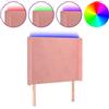 vidaXL Testiera LED Rosa 103x16x118/128 cm Velluto