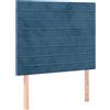 vidaXL Testiere 2 pz. Velluto blu scuro 90x5x78/88 cm
