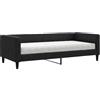 vidaXL Divano letto con materasso Nero 90x190 cm Tessuto