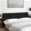 vidaXL Cuscino per testiera "Hanko" nero 200 cm in tessuto