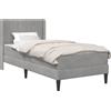 vidaXL Letto con materasso e testiera Grigio chiaro 90 x 190 cm Velluto
