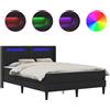 vidaXL Struttura letto con materasso nero 120 x 190 cm in Pelle finta
