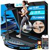 FOUSAE Tapis Roulant Pieghevole 1-12km/h con 12 Programmi HIIT Predefiniti e 10% Inclinazione, 5 in 1 Tapis Roulant Supporto Tablet Compatibile App, Doppio Display LED, Telecomando, Senza Montaggio