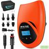 TONSIM Pompa SUP ricaricabile 20PSI - Pompa ad aria elettrica senza fili con batteria, spegnimento automatico, display digitale LCD, adattatore per auto da 12 V, portatile per tavole SUP, kayak