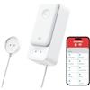 SwitchBot Sensore d'Acqua WiFi nessun Hub richiesto (Supporto 2.4G), Rilevatore di Perdite d'Acqua, Avvisi regolabili 100dB e di app, IP67 Impermeabile, Wireless con Cavo di Rilevamento 1m (3.28ft)