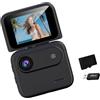 Piceioep Prestazioni Fotocamera portatile 4K UHD 143° con grandangolare e batteria a lunga durata per mountain bike e trail running Fotocamera Vlog impermeabile