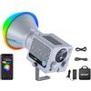 NEEWER Luce di Riempimento per Video Portatile LED RGB da 60W, Controllo APP/2,4G/Pannello, 18 Scene 8700Lux/1m 2700-6500K CRI97+ Illuminazione Continua COB Dimmerabile per Video e Streaming, HS60C