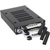 ‎ICY Dock 3x 2.5" to 1x 3.5" bay mobile rack SATA metal keylock black MB993SK-B