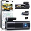GKU 4K Dash Cam Auto, 5G WiFi Telecamera per Auto con SD 64G, Schermo IPS da 1.47', GPS, Super Visione Notturna, G-Sensor, Registrazione in Loop, WDR, 360° Rotabile,Max 512 GB