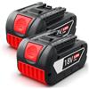 MoeuGreenBattX Batteria di ricambio per Bosch 18V: 5,0Ah agli ioni di litio per Bosch 18V BAT618 BAT618G BAT609 BAT609G BAT619 BAT619G BAT610G BAT610 BAT612 BAT622 (2 pezzi)