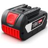 MoeuGreenBattX Batteria di ricambio per Bosch 18v: 5,0Ah agli ioni di litio per Bosch 18V BAT618 BAT618G BAT609 BAT609G BAT619 BAT619G BAT610G BAT610 BAT612 BAT622 (1 pezzo)
