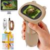 ASPOVEN Microscopio Bambini Portable Zoom 1000X - Microscopio Digitale Mini Ricaricabile, Microscopi con Definizione 8 Luci LED Regolabili, Bambini Giocattolo Educativo, Regalo di Natale(Marrone)
